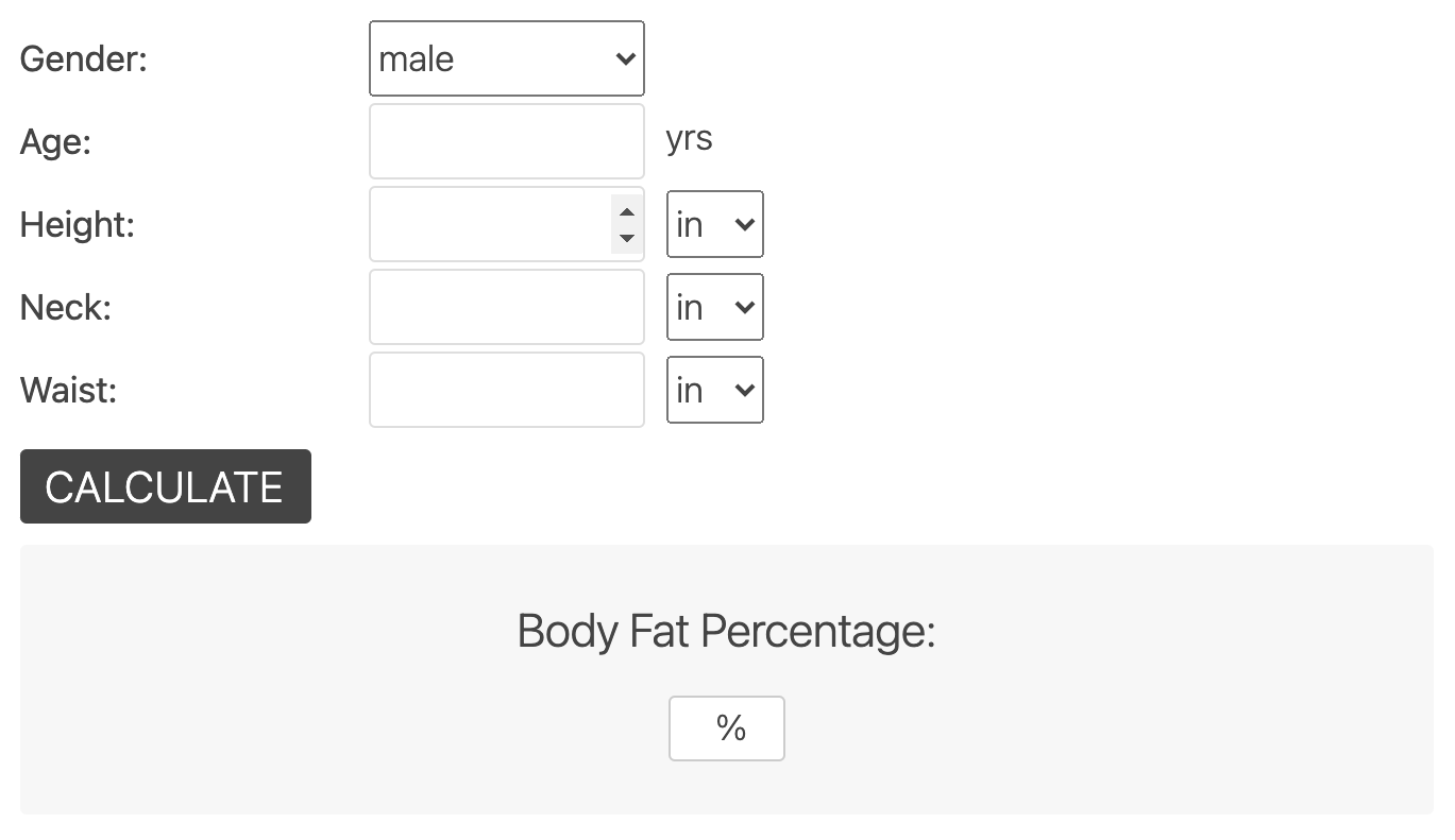 body fat worksheet female