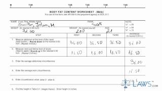 Learn How to Fill the DA form 5500 Body Fat Content Worksheet