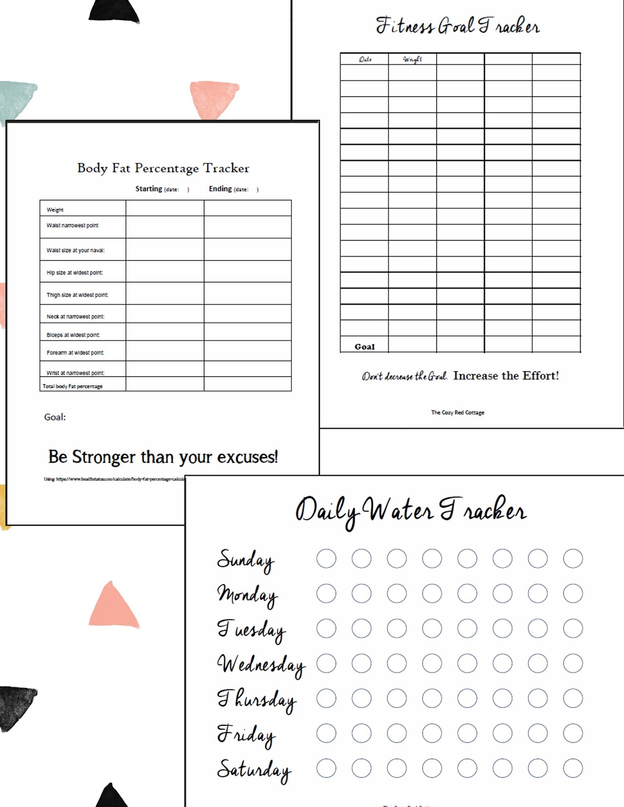 The Cozy Red Cottage: Free worksheets to help keep track of your ...
