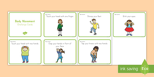 Body Movement Gross Motor Activity Cards (Lehrer gemacht)