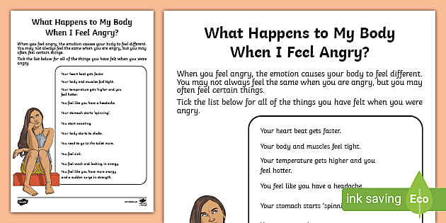FREE! - What Happens to My Body When I Feel Angry? | Twinkl Life