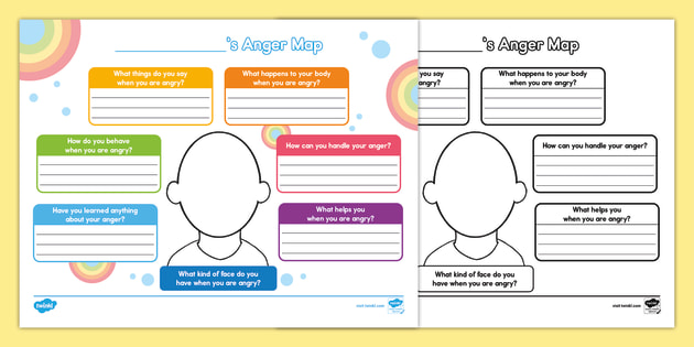 body worksheet anger management