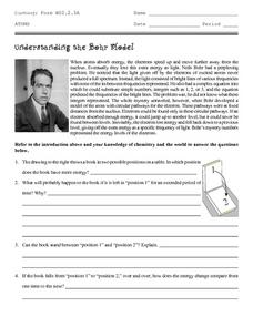 Understanding the Bohr Model Worksheet for 9th - 12th Grade ...