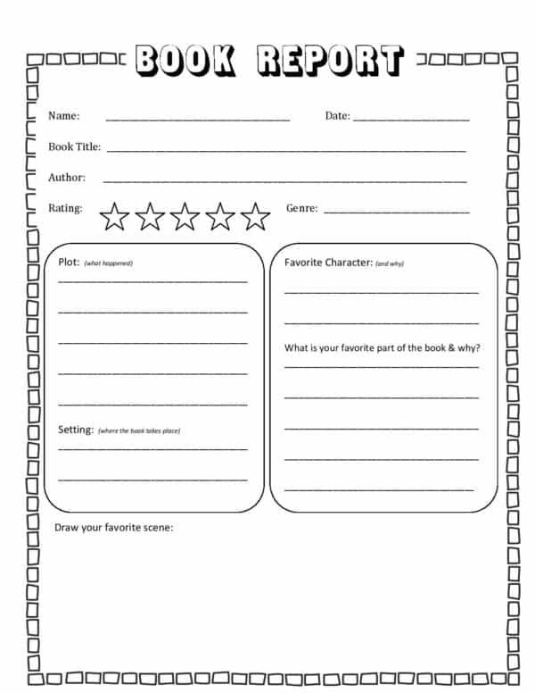 FREE Printable Book Report Template | First grade books, Book ...