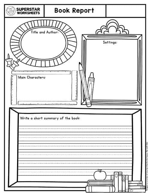 Book Report Templates - Superstar Worksheets - Worksheets Library