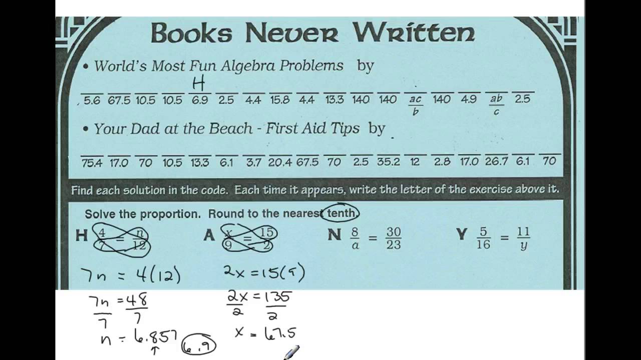 Books Never Written - Proportion Review - YouTube - Worksheets Library