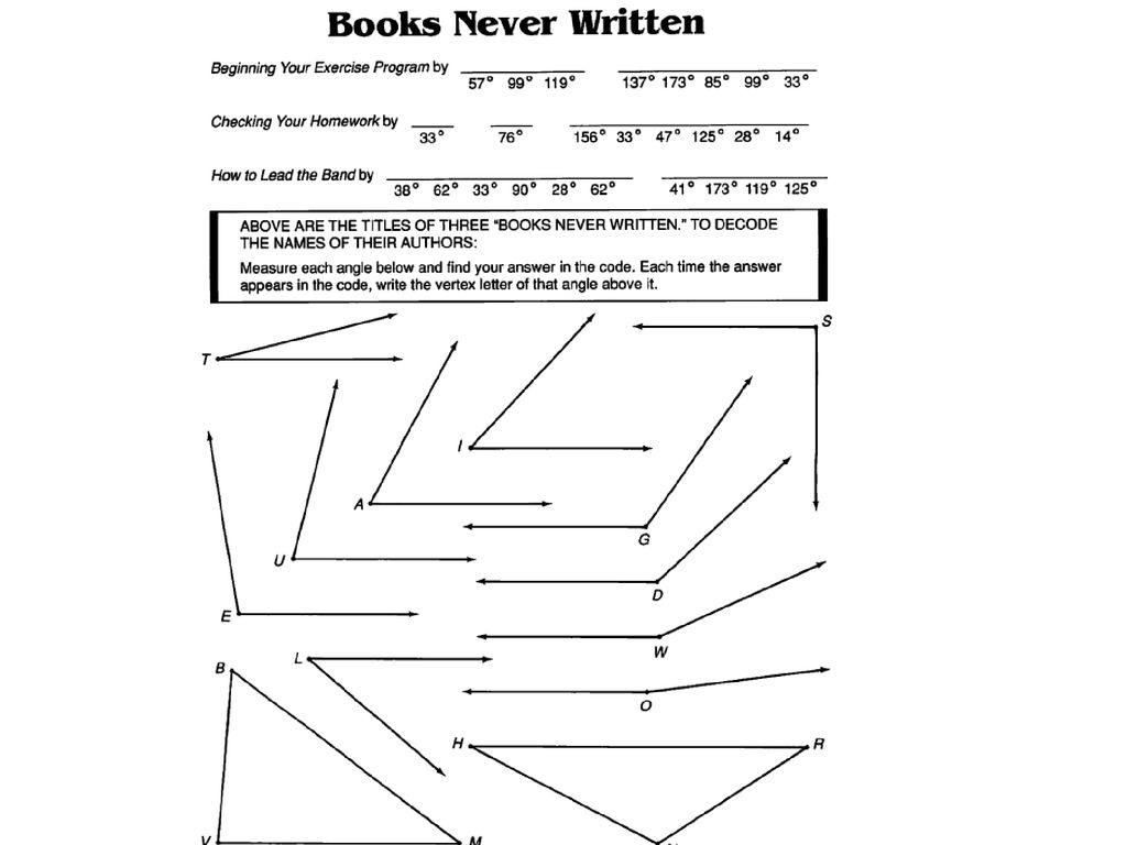 books never written math worksheet answers