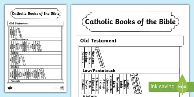 books of the bible worksheet for kids