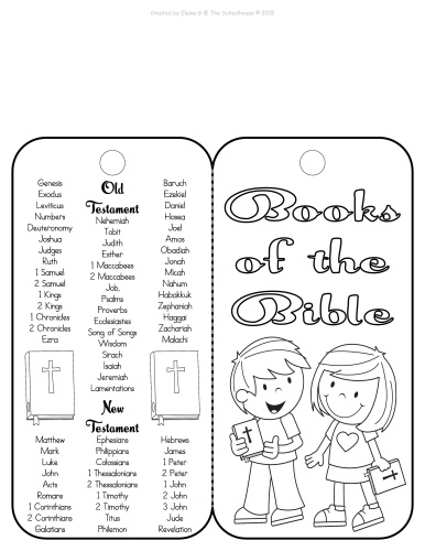 books of the bible worksheet