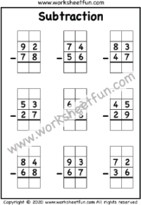 Subtraction Regrouping / FREE Printable Worksheets - Worksheetfun