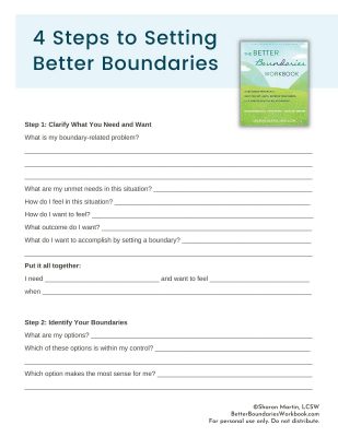 boundaries worksheet image - Live Well with Sharon Martin