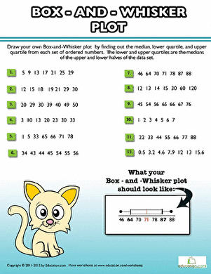 Box and Whisker Plot Practice | Worksheet 