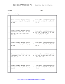 box and whiskers worksheet