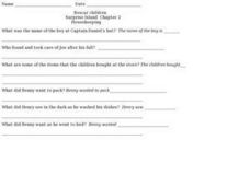 Boxcar Children--Surprise Island Chapter 2 Housekeeping Worksheet ...