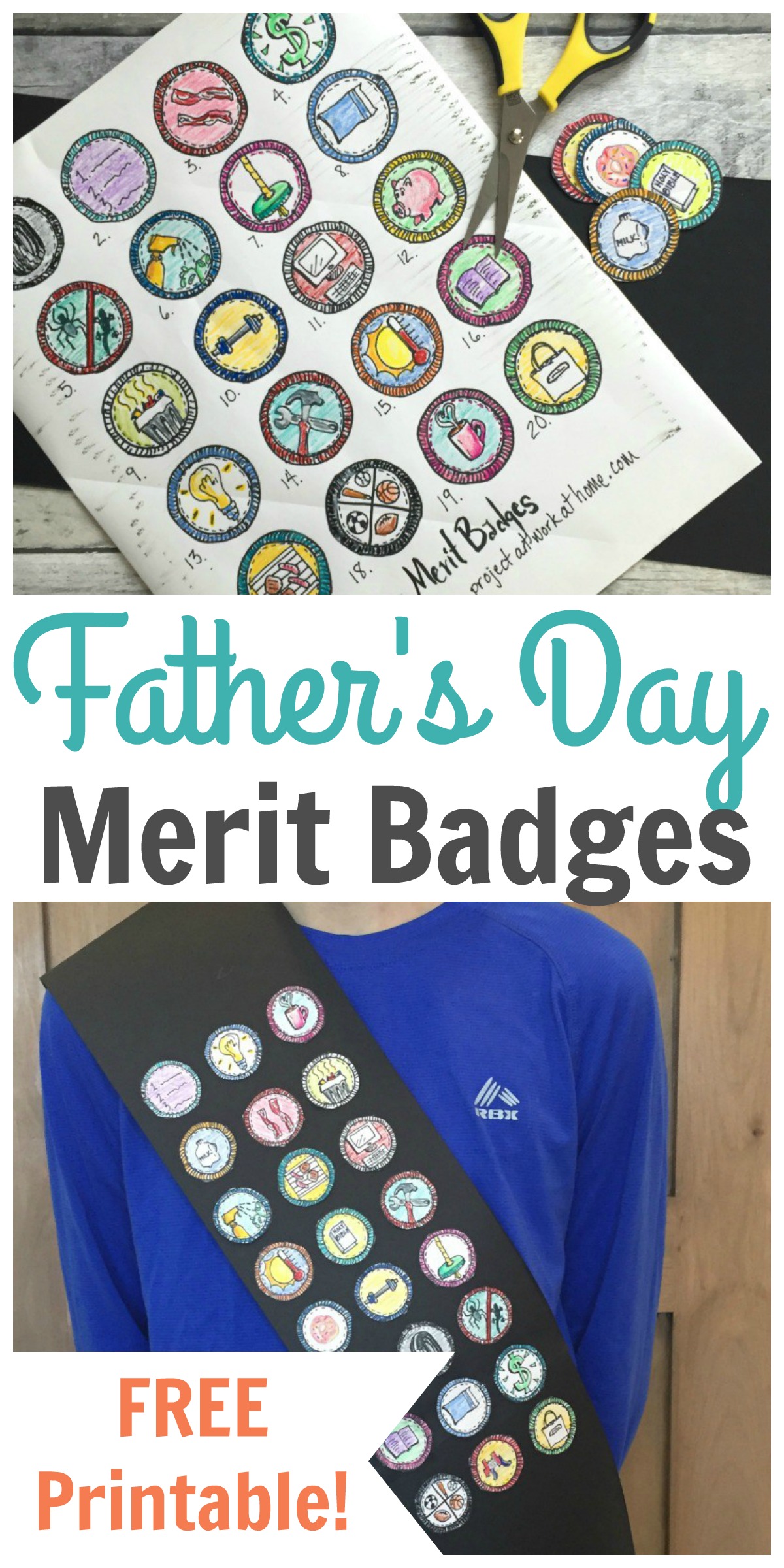 Fathers Day Merit Badges - FREE Printable! - Happy Home Fairy