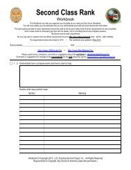 boy scout tenderfoot worksheet