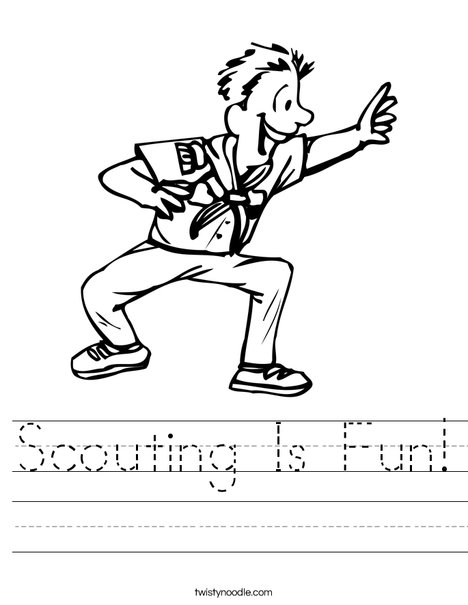 Scouting Is Fun Worksheet - Twisty Noodle