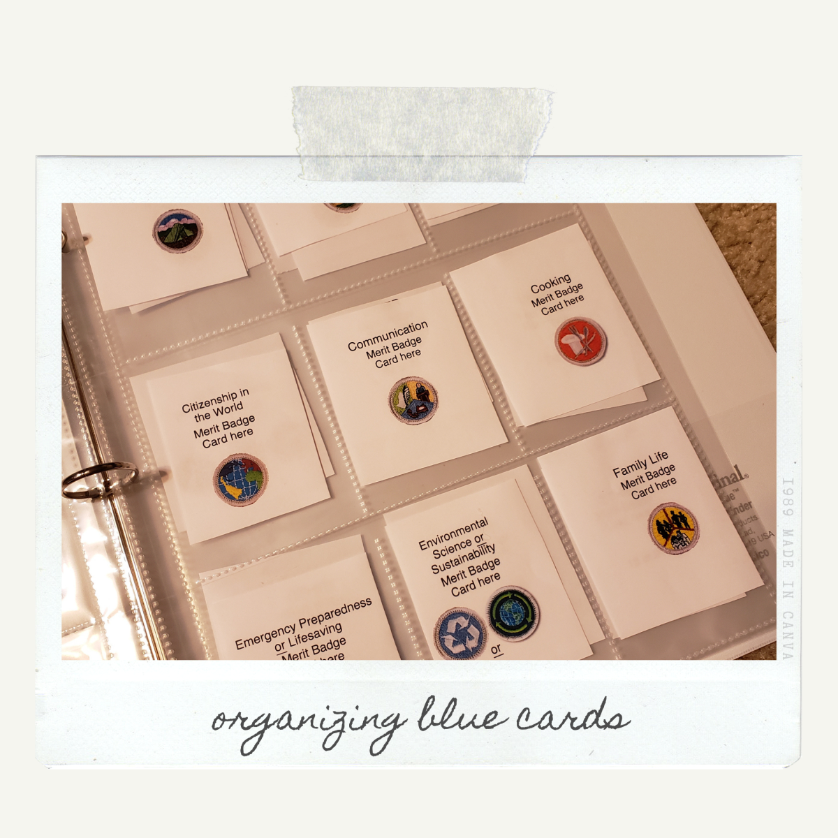 DIY Merit Badge Binder | Use Resources Wisely