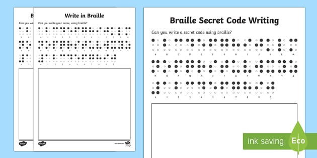 FREE! - Write in Braille Worksheet / Worksheets - Twinkl