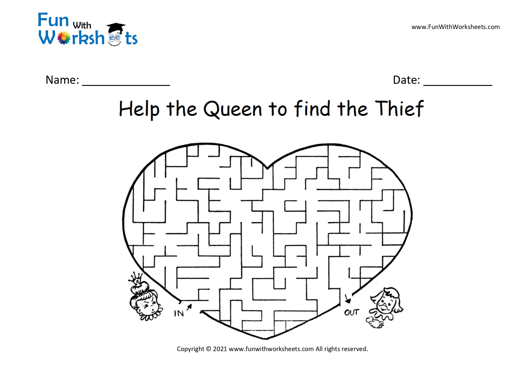 Free Printable Worksheets -Maze Brain Teasers Archives - FUN with ...