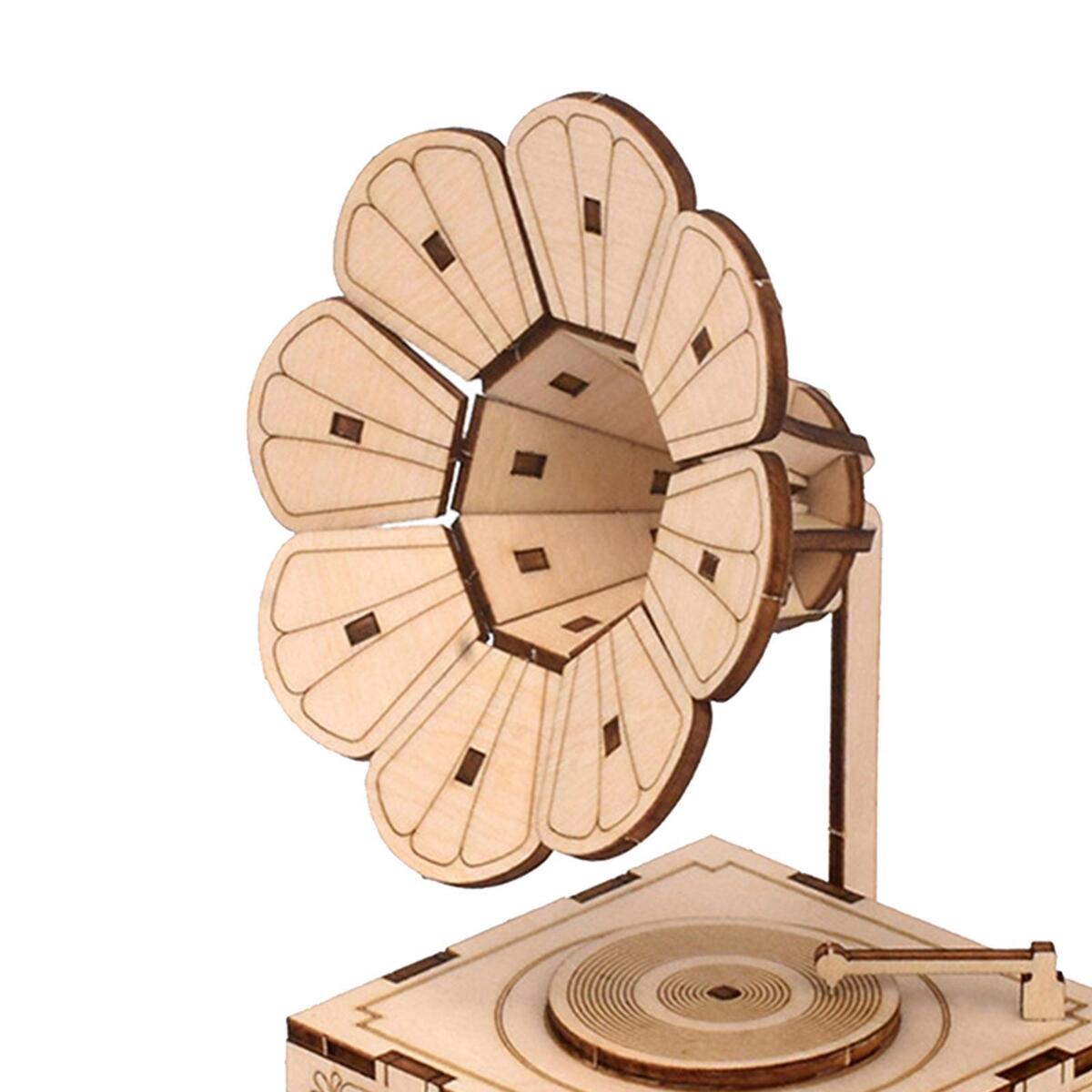 3D Puzzle Phonograph Brain Teasers Wooden Model Kits | eBay