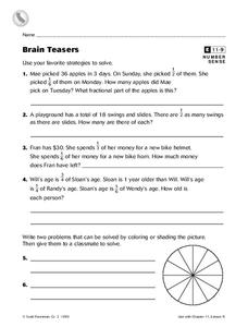 Brain Teasers Worksheet for 3rd - 5th Grade | Lesson Planet