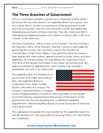 branches of government worksheet pdf