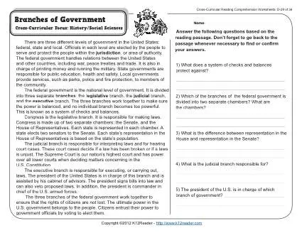branches of government worksheet pdf
