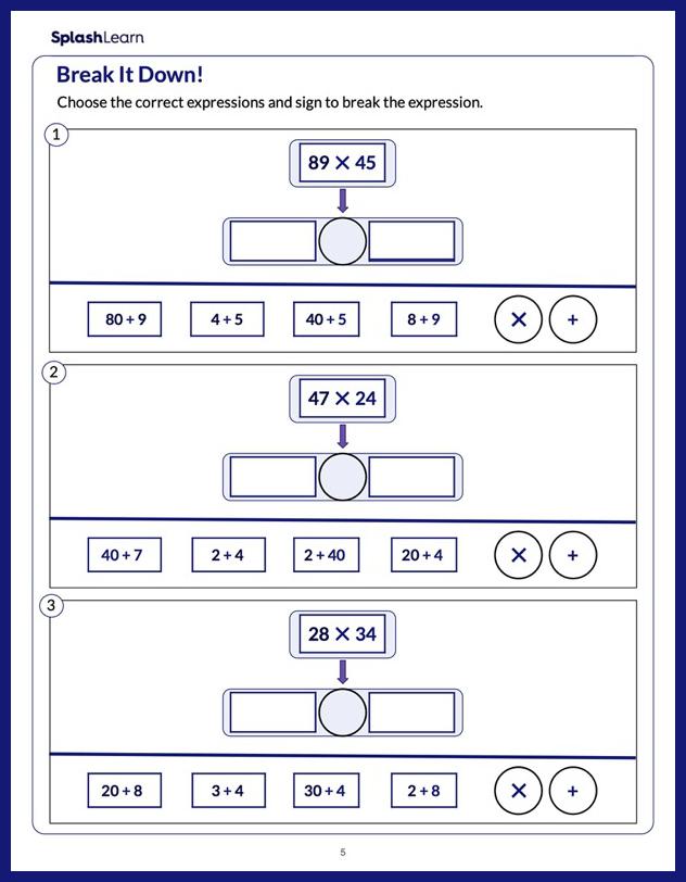 Break the Numbers Down! Worksheet Worksheets Library