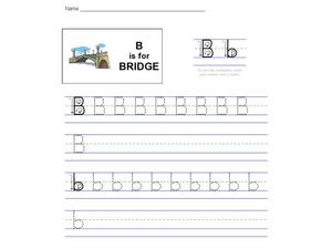 B Is For Bridge Worksheet for Kindergarten - 1st Grade | Lesson Planet
