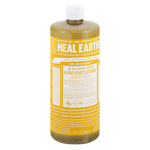 Dr Bronners Pure Castile Soap Hemp Citrus 18 in 1 32 oz Worksheets