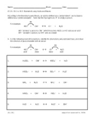 Worksheet~ IC Ch 16-1 and 2 - Bronsted Lowry 2011-2012 - Name ...