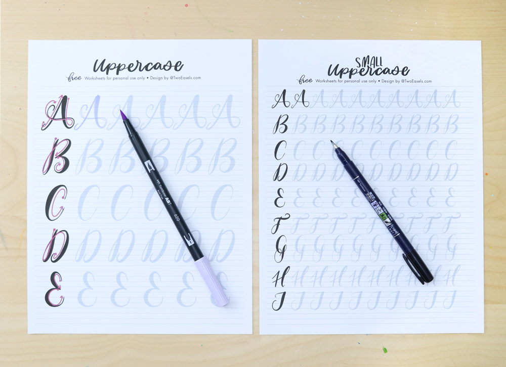 Free flourish practice sheets — Weronika Zubek