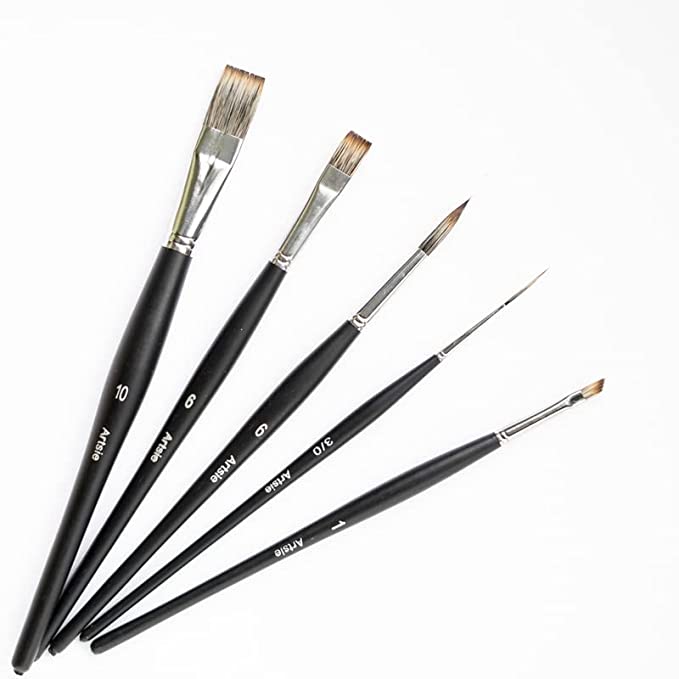 Stationerie Professional Paint Brush Set for Acrylic, Watercolour ...