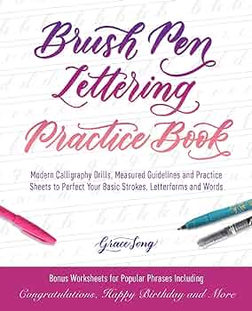 brush pen worksheet