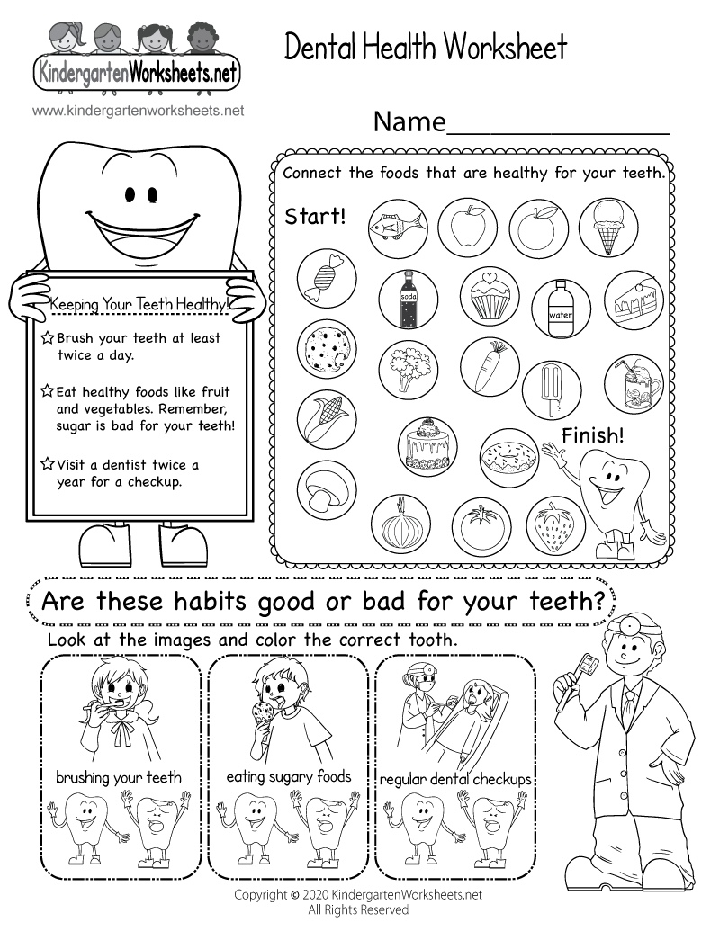 Teaching Your Kids About Oral Hygiene Worksheets Library