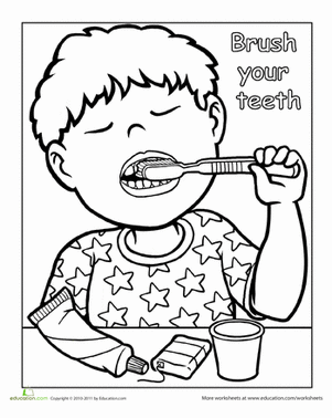 Words To Live By: Brush Your Teeth | Worksheet 