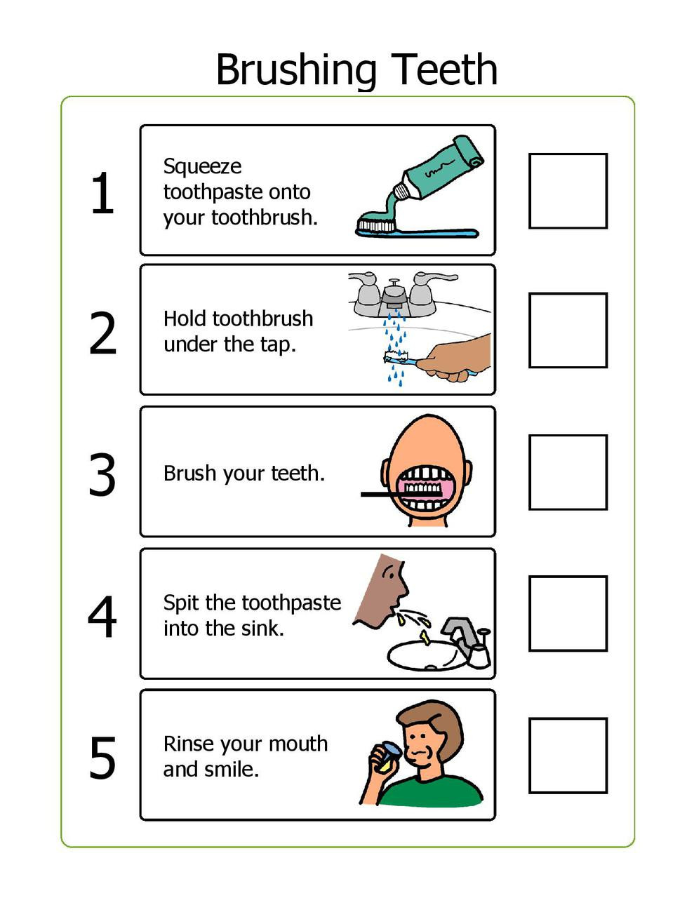 I CAN BRUSH MY TEETH: STEP BY STEP CHECKLIST: BASIC LIVING SKILLS