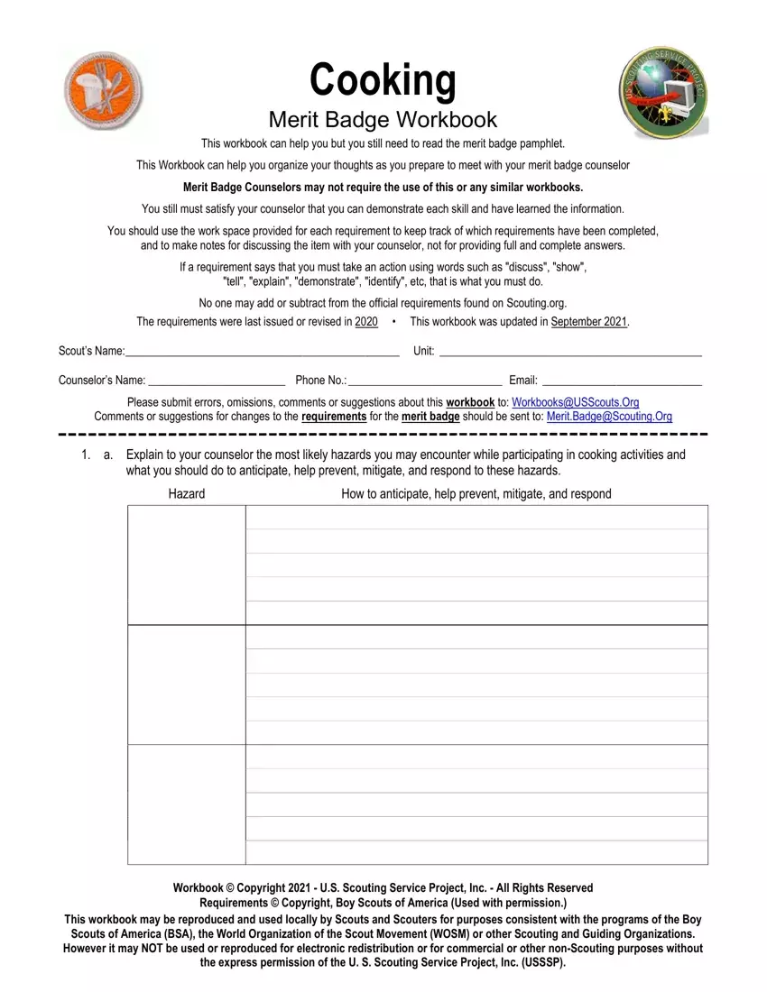 Cooking Badge ≡ Fill Out Printable PDF Forms Online