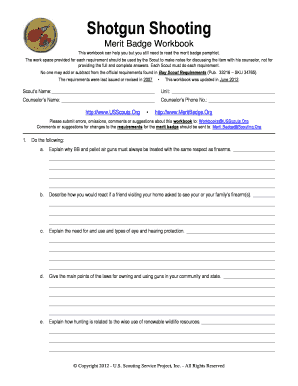 Shotgun Shooting Merit Badge Workbook Answer Key - Fill Online ...