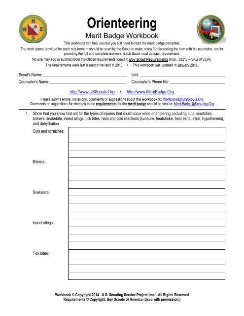 bsa merrit badges workbooks