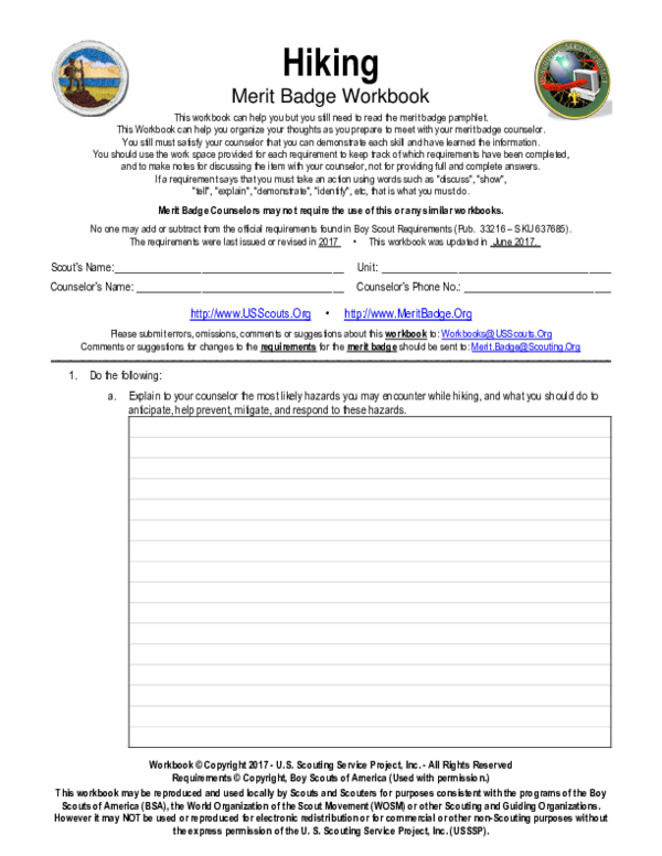 bsa merrit badges workbooks
