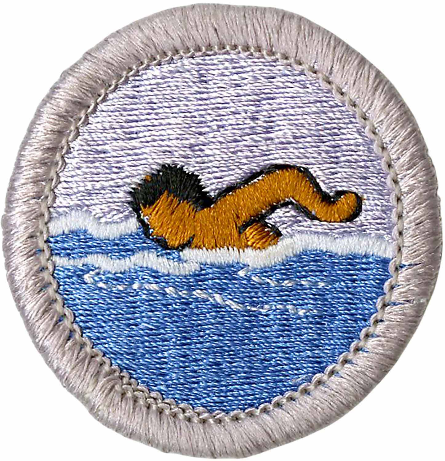Swimming 1969 1971 G1 Type G Cloth Back Merit Badge Boy Scouts BSA Swimming 1969 1971 G1 Type G Cloth Back Merit Badge Boy Scouts BSA