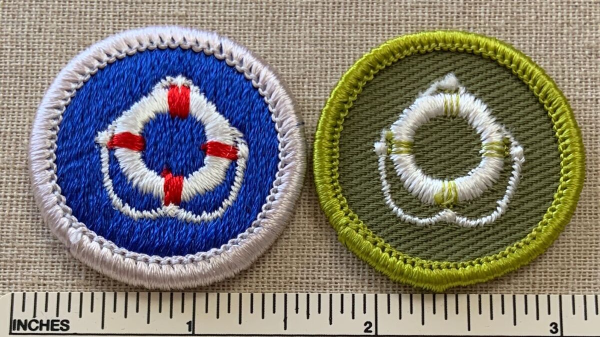 2 Different Eras LIFE SAVING Boy Scout Merit Badge PATCHES BSA 2 Different Eras LIFE SAVING Boy Scout Merit Badge PATCHES BSA