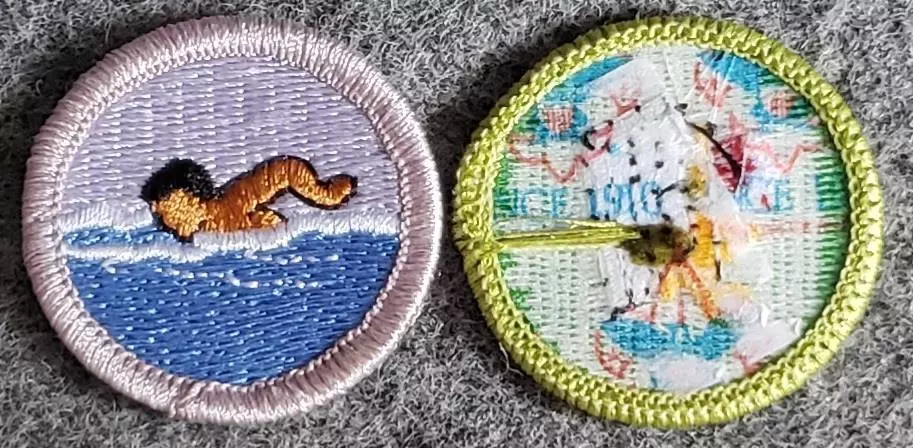 BSA Swimming Merit Badge Type L (Since 1910) Boy Scouts of America