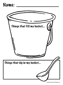 bucket filler worksheet