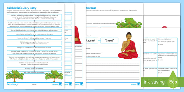 The Life of Buddha Worksheet / Worksheets (teacher made)