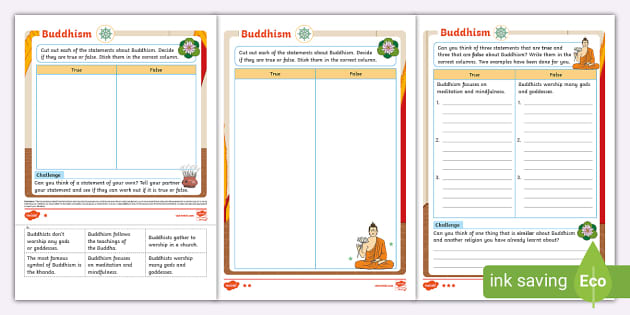 buddhism worksheet