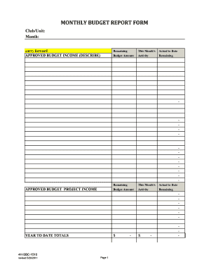 Fillable Online sb4h MONTHLY BUDGET REPORT FORM - Sb4h.org - sb4h ...