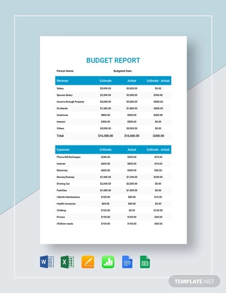 Budget Report Template - 14+ Free Word, PDF Format Download